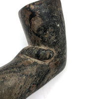 SOLD Stunning Stone Carved Pipe with Wrapped Hand, Presumed Wabanaki Native