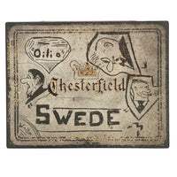 C. 1920s-30s Chesterfield Tin with Scratched Cartoon Drawings Signed Walter