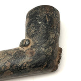 SOLD Stunning Stone Carved Pipe with Wrapped Hand, Presumed Wabanaki Native