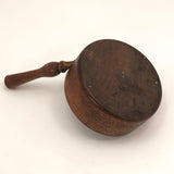 Gorgeous Antique Shaker-Style Turned Wooden Bowl with Handle (Mortar or Measuring Cup)