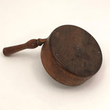 Gorgeous Antique Shaker-Style Turned Wooden Bowl with Handle (Mortar or Measuring Cup)
