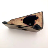 Brass 1970s Swiss Cheese Paperweight Pen Holder
