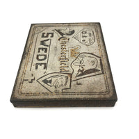 C. 1920s-30s Chesterfield Tin with Scratched Cartoon Drawings Signed Walter