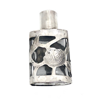 Taxco, Mexico Sterling Silver Overlay Small Perfume Bottle