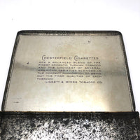 C. 1920s-30s Chesterfield Tin with Scratched Cartoon Drawings Signed Walter
