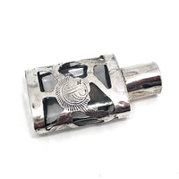 Taxco, Mexico Sterling Silver Overlay Small Perfume Bottle