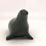 Inuit Dark Green Soapsone Carved Seal or Sea Lion