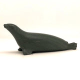 Inuit Dark Green Soapsone Carved Seal or Sea Lion