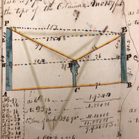 Exceptional Earlyish 19th Century Trigonometry Notebook with Watercolor Illustrations