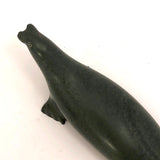 Inuit Dark Green Soapsone Carved Seal or Sea Lion