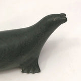 Inuit Dark Green Soapsone Carved Seal or Sea Lion