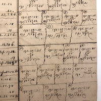 Exceptional Earlyish 19th Century Trigonometry Notebook with Watercolor Illustrations