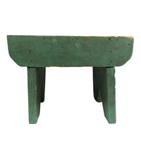 Perfect Old Green Painted Cricket Stool
