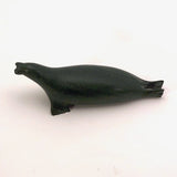 Inuit Dark Green Soapsone Carved Seal or Sea Lion