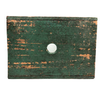 Perfect Old Green Painted Cricket Stool