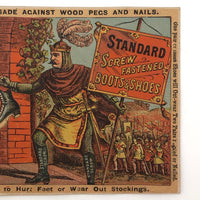Standard Screw Fastened Boots and Shoes 1881 Trade Card