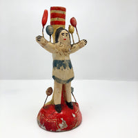 Wonderful Vintage Mexican Folk Art Tree of Life Candlestick