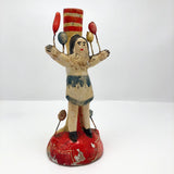 Wonderful Vintage Mexican Folk Art Tree of Life Candlestick