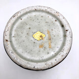 Mid-Century Otagiri, Japan Ribbed Stoneware Budvase with Drippy Marbled Glazing