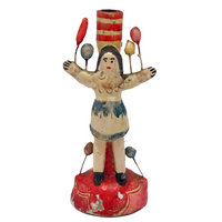 Wonderful Vintage Mexican Folk Art Tree of Life Candlestick