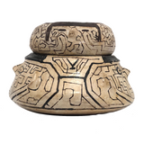 Pair of Peruvian Shipibo Pottery Stacking Bowls with Faces - reserved for SS