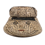 Pair of Peruvian Shipibo Pottery Stacking Bowls with Faces - reserved for SS
