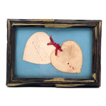 Handmade Antique Valentine in Great Old Hand-carved Frame