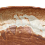 Shino Glazed Signed Studio Pottery Hand-formed Shallow Bowl