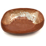 Shino Glazed Signed Studio Pottery Hand-formed Shallow Bowl