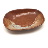 Shino Glazed Signed Studio Pottery Hand-formed Shallow Bowl