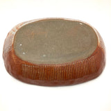 Shino Glazed Signed Studio Pottery Hand-formed Shallow Bowl