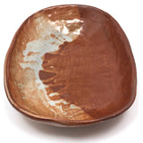 Shino Glazed Signed Studio Pottery Hand-formed Shallow Bowl