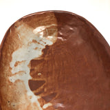 Shino Glazed Signed Studio Pottery Hand-formed Shallow Bowl