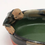 RESCUE: Japanese Sumida Gawa Pottery Bowl with Figure