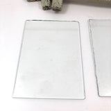 Sweet Old Pair of Hand-carved, White Painted Frames (with glass)