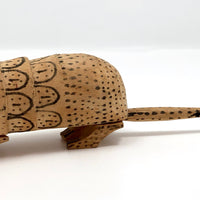 Handmade Mexican Folk Art Wooden Armadillo Attrib. Manuel Jimenez