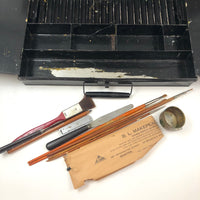 Antique Portable Metal Painter's Box with Palette, 1884 Patent