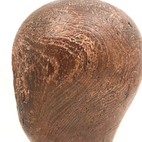 Evocative Much Used Antique Wooden Milliner's Head Form