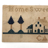 Home Sweet Home, Nice Antique Punched Paper Embroidery