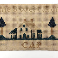 Home Sweet Home, Nice Antique Punched Paper Embroidery