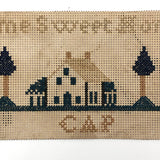 Home Sweet Home, Nice Antique Punched Paper Embroidery