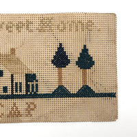 Home Sweet Home, Nice Antique Punched Paper Embroidery