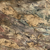 Red Hat on Snowy Street, Antique Painting with Heavy Impasto on Academy Board