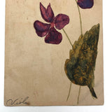 Antique Watercolor Violets Valentine