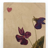 Antique Watercolor Violets Valentine