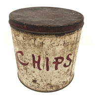Perfectly Dinged Up Old "Chips" Canister (plus 1)