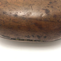 Antique French Olive Wood Snuff Box with Mother of Pearl Inlay