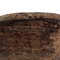 Antique French Olive Wood Snuff Box with Mother of Pearl Inlay