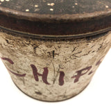 Perfectly Dinged Up Old "Chips" Canister (plus 1)