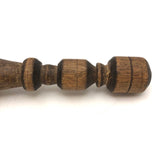 Old Wooden Masher with Whimsically Carved Handle